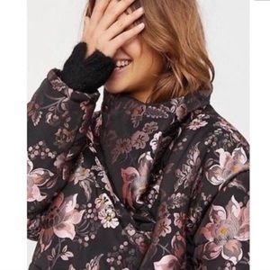 FREE PEOPLE jacquard floral boho oversized coat XS